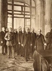 Políticos alemães no Palácio de Versalhes, 1919