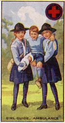 Emblema da ambulância do guia da menina, 1923