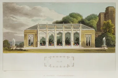 Conservatório Gótico, 1832 (gravura a cores)