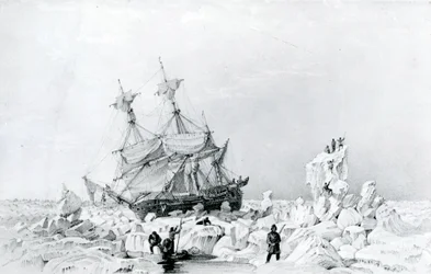 HMS Terror mantido no gelo