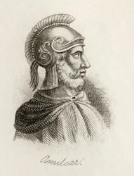 Hamilcar Barca, do &39;Crabb&39;s Historical Dictionary&39;, publicado em 1825