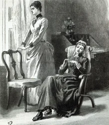 &39;Harry lhe deu um anel que Letty perguntou, de repente&39;, Capítulo XXV: Letícia tem seus innings, da Grande Grandmama Severan de Leslie Keith, publicada em &39;Leisure Hour&39;, 1888