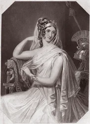 Helene esposa de Menelas (The History of Troilus and Cressida) Helen, esposa de Menelaus, vivendo com Paris (Troilus and Cressida) em - "Galerie des femmes de Shakespeare, coleção de quarenta e cinco retratos sérios dos primeiros artistas de Londres, enriq