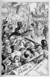 Henry IV (Henry IV) - Ilustração em "Works complete by William Shakespeare" 1866 - As ilustrações e a forma geral desta edição são emprestadas do Shakespeare ilustrado de Cassell, publicado em Londres