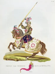 Henrique VIII, rei da Inglaterra (1491-1547) 1525, de &39;Ancient Armor&39; de Samuel Rush Meyrick, 1824