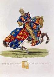 Henrique VI, rei da Inglaterra (1421-71), 1422, da Ancient Armor, de Samuel Rush Meyrick, 1824