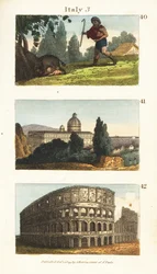 Vistas históricas da Itália
