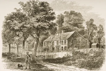 Lar do historiador William H. Prescott, Pepperill, perto de Boston, em 1870, de "American Pictures" publicado pela Religious Tract Society, 1876