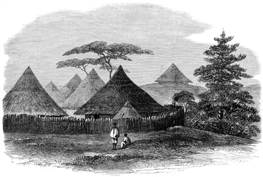 Casa em Magdala, da Expedição Britânica à Abissínia, 1868
