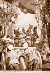 Como o Zeppelin 5 foi destruído e capturado pela Cavalaria Russa, 1914-19
