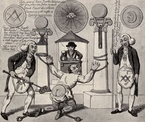Como fazer um maçon, 1800, de «The Freemason», por Eugen Lennhoff, publicado em 1932