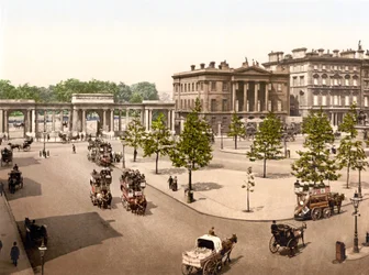 Hyde Park, Londres (foto colorida à mão)
