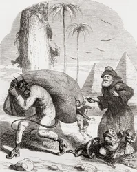 Ilustração a seguir a George Cruikshank para o poema &39;The Lay of St. Medard&39;, de &39;The Ingoldsby Legends ou Mirth and Marvels&39;, de Thomas Ingoldsby, publicado em 1865
