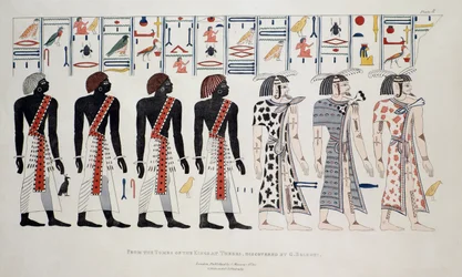 Ilustração das Tumbas dos Reis em Tebas, Descoberto por G. Belzoni, impresso publicado em 1820