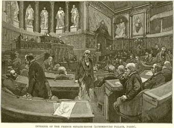 Interior do Senado-Casa francesa (Palácio de Luxemburgo, Paris)