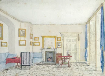 Interior em Curzon Street, c.1830 (wc com caneta e tinta no papel)