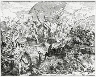 Jan Zizka do lado vencedor na Batalha de Grunwald em 1410, 1882