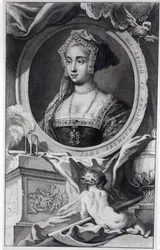 Jane Seymour, gravada por Jacobus Houbraken, 1746