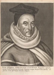 John Clenche, de Memoriais Históricos das Leis Inglesas, de William Dugdale, Londres, 1666