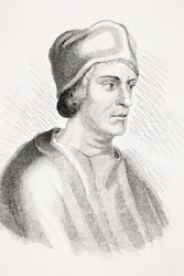 John Colet, ilustração de "Old England&39;s Worthies" de Lord Brougham, publicado em 1880 (gravura)