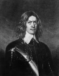 John Hampden (1594-1643), ilustração de "Retratos de Personagens Ilustres na História Britânica", (mezzotint)