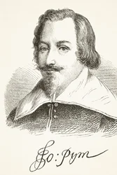 John Pym, de "A História Nacional e Doméstica da Inglaterra", de William Hickman Smith Aubrey (1858-1916) publicou Londres, c.1890