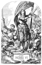 Rei Henrique VI (Henrique VI, Parte 1) - Ilustração em "Completes de William Shakespeare" 1866 - As ilustrações e a forma geral desta edição são emprestadas do Shakespeare ilustrado de Cassell, publicado em Londres