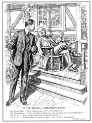 LLoyd George e Bonar Law discutem a perspectiva de uma eleição geral, fevereiro de 1920