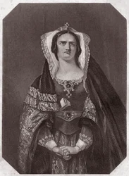 Lady Macbeth (Macbeth) in - "Galeria das Mulheres de Shakespeare, coleção de quarenta e cinco retratos sérios de artistas do início de Londres, enriquecidos por avisos críticos e literários" cerca de 1838 - da "Galeria das Mulheres de Shakespeare, coleção 