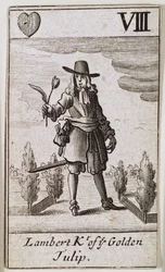 Lambert Simnel, Cavaleiro da Tulipa Dourada, de um conjunto de cartas de baralho
