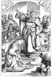 Le Roi Lear - (King Lear) - Ilustração em "Works complete by William Shakespeare" 1866 - As ilustrações e a forma geral desta edição são emprestadas do Shakespeare ilustrado de Cassell, publicado em Londres