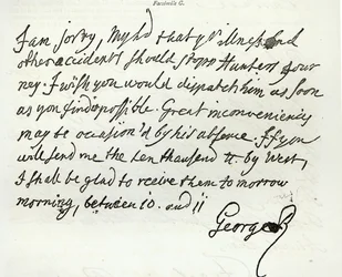 Carta de Jorge II ao Duque de Newcastle, 1759, publicada em &39;Leisure Hour&39;, 1891
