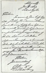 Carta de Guilherme IV a Lady Nelson, 1827, publicada em &39;Leisure House&39;, 1891