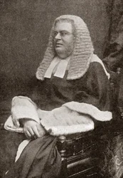 Lewis William Cave 1832 1897. Juiz britânico. Da revista The Strand Magazine, publicada em 1896