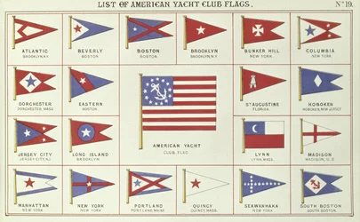 Lista de bandeiras americanas do Yacht Club, do Lloyds Register of Shipping, 1881