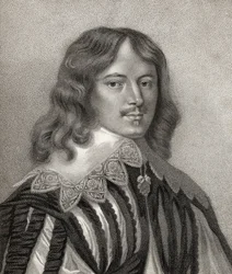 Lucius Cary, gravado por Bocquet, ilustração de &39;Um catálogo de autores reais e nobres, volume V&39;, publicado em 1806 (lito)