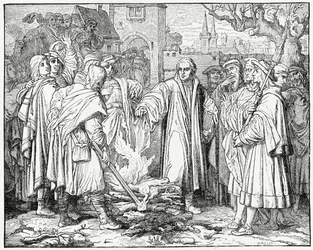 Luther queima o touro papas em 1520, 1882