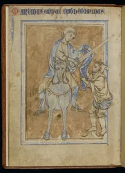 MS 370, St. Martin e o mendigo, a partir de um manuscrito iluminado (caneta & tinta e têmpera em velino)