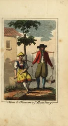 Homem e mulher de Hamburgo, Alemanha