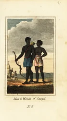Homem e mulher do Senegal