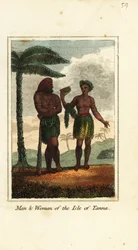 Homem e mulher da Ilha de Tanna, Vanuatu