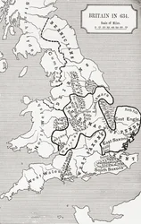 Mapa da Grã-Bretanha em 634, de 
