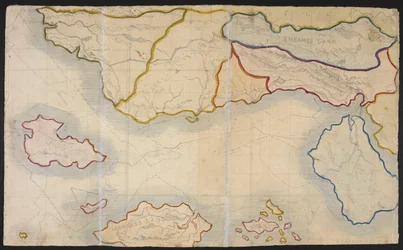 Mapa de Verdopolis, ou Cidade de Vidro; uma terra imaginária, ilustração de 