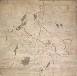 Mapa da freguesia ou concelho de Leeds
