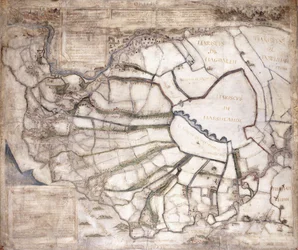 Mapa dos Sete Municípios do Pantanal, após 1581