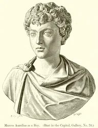 Marcus Aurelius como um menino. (Busto no Capitólio, Galeria, nº 70)