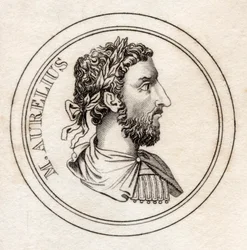 Marcus Aurelius, do &39;Crabb&39;s Historical Dictionary&39;, publicado em 1825