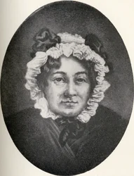 Mary Ann Lamb (1764-1867) ilustração de &39;Pequenas jornadas para as casas de mulheres famosas&39;, publicado de 1897 (lito)