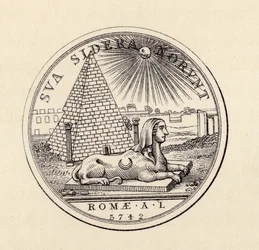 Selo maçónico, de «The History of Freemasonry, volume III», publicado por Thomas C. Jack, Londres, 1883