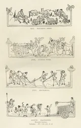 Maio, junho, julho e agosto, do calendário e do Hymnal de Julius, ilustração da história dos povos ingleses